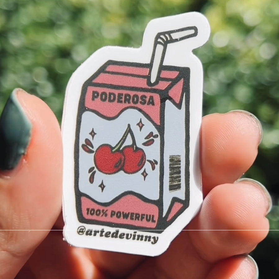 Poderosa (Powerful) Juice Sticker