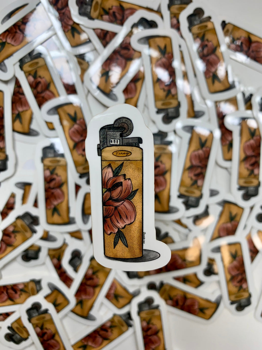 Rose Lighter Sticker