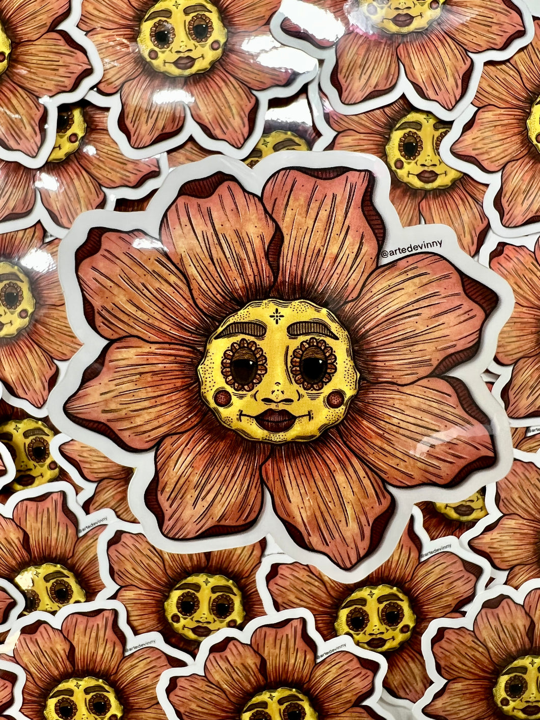 Flower Face Sticker